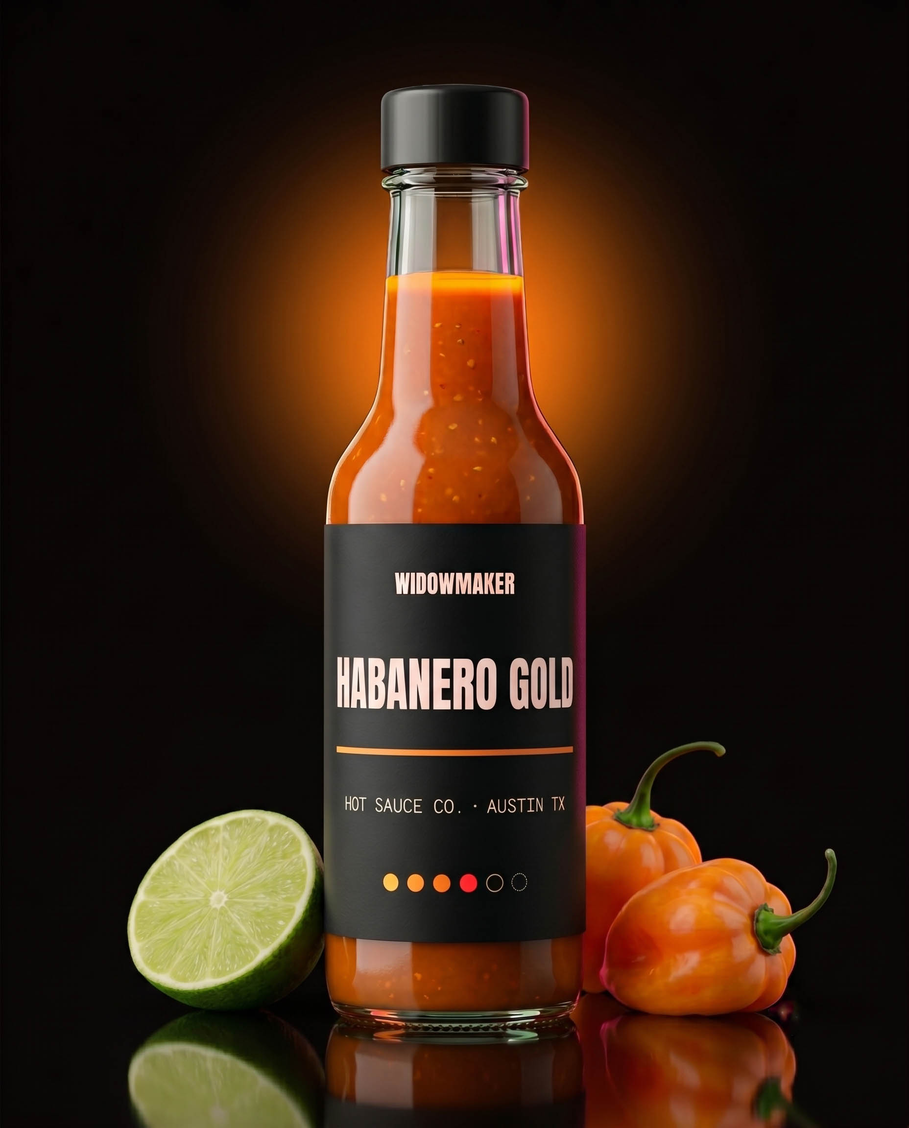 Habanero Gold hot sauce bottle
