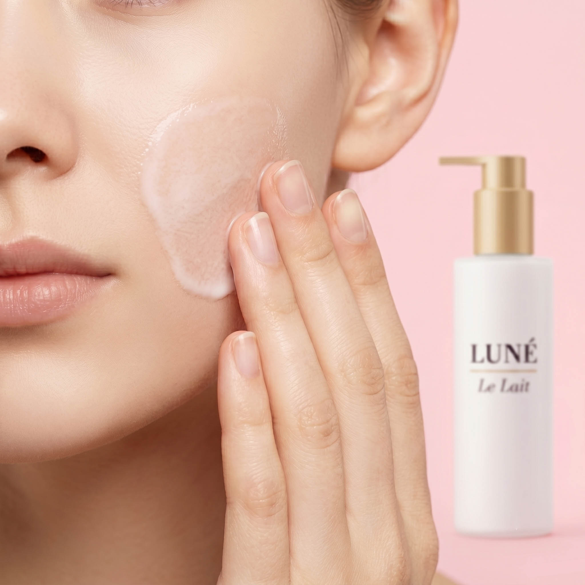 Cleanse with Le Lait cleansing milk
